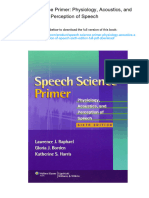 Speech Science Primer: Physiology, Acoustics, and Perception of Speech. ISBN 9781608313570, 978-1608313570