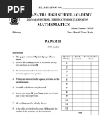 Maranatha Maths Mock Pp2 2024