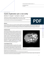 Gastric Duplication Cyst A Rare Entity