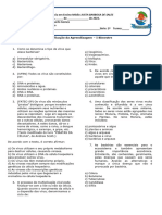 Verificação Da Aprendizagem - I Bimestre