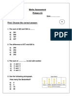 Primary 3 Math Assessment