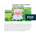 PDF Lindo Cochinillo Amigurumi Patron Gratis Paso A Paso