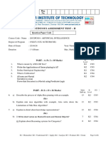 Continuous Assessment Test - Ii: Reg. No