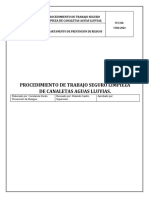 Procedimiento de Trabajo Limpieza de Canaletas Aguas Lluvias