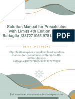 Immediate Download Solution Manual For Precalculus With Limits 4th Edition Larson Battaglia 1337271055 9781337271059 All Chapters