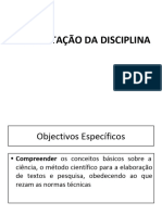 Apresentação Da Disciplina