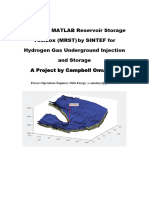 Modifying MATLAB Reservoir Storage Toolbox (MRST) by SINTEF For Hydrogen Gas Underground Injection and Storage A Project by Campbell Omuboye