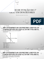 Resumo de Função Do 1º Grau em Descritores