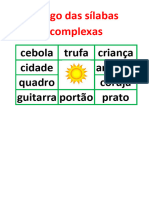 Bingo Das Sílabas Complexas