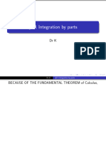 7.1 Integration by Parts