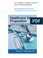 Healthcare Value Proposition: Creating A Culture of Excellence in Patient Experience., 978-1032094328