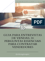 A Entrevista É Uma Etapa Crucial No Processo de Seleção de Um Candidato para Uma Vaga de Vendas Ou Comercial