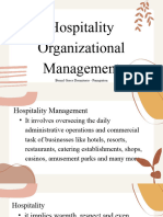 Hospitality Organizational Management