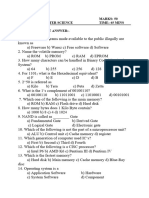 STD: Xi MARKS: 50 Subject: Computer Science Time: 45 Mins Choose The Best Answer