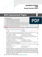 CBSE Sample Question Paper Business Studies Class 12