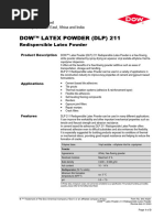 840 40201 01 Dow Latex Powder DLP 211 Redispersible Latex Powder Tds