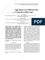 Design of High-Speed Area Efficient Mac Unit Using Reversible Logic