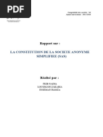 Constitution de La SAS