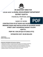 Senior Assistant Director Local Govt & Rural Development Department District Quetta