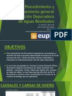 Procedimiento y Dimensionamiento General de Una Estación Depuradora de Aguas Residuales