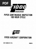 Piper Continuous Inspection 100 HOUR Cycle: (Part Number 761 774) IR860730