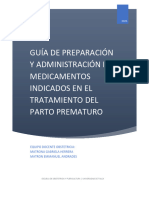 Administración de Medicamentos en El Parto Prematuro