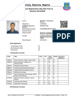 Course Registration Slip