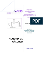 Memoria de Cálculo: Proyecto: Cimentación de Torre Autosoportada T17 (Tecavan) de 36 M. de Altura