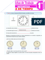 Medidas de Tiempo para Primer Grado de Primaria