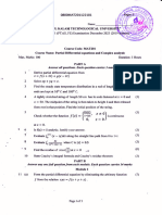 Mat201 Partial Differential Equations and Complex Analysis, December 2023 PDF