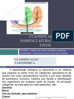 Classificação e Nomenclatura Dos Seres Vivos