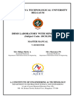 Dbms Lab Manual 18CSL58