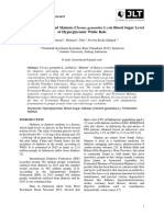 Activities of Fermented Maman (Cleome Gynandra L) On Blood Sugar Level of Hyperglycemic White Rats