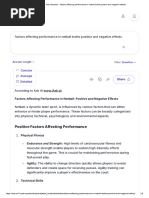 Iask Question Factors Affecting Performance in Netball Bothe Positive and Negative Effects