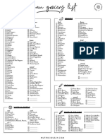 Nutriciously Vegan Grocery List