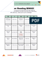 Adults and Teens Book Bingo