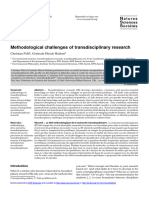 Pohl and Hirsch Hadorn (2008) Methodological Challenges of Transdisciplinary Research