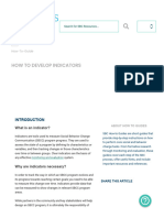 How To Develop Indicators - The Compass For SBC