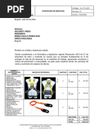 Cotizacion Equipos de Alturas Security Video