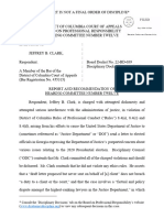 D.C. COURT OF APPEALS BOARD ON PROFESSIONAL RESPONSIBILITY - Jeff Clark