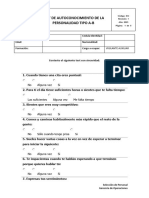 Test de PERSONALIDAD A Y B - Mide Su Desempeño en El Puesto de Trabajo