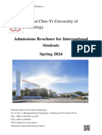 National Chin-Yi University of Technology: Admissions Brochure For International Students Spring 2024