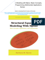 Structural Equation Modeling With Mplus: Basic Concepts, Applications, and Programming (Multivariate Applications Series)