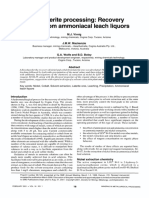 Nickel Laterite: Processing: Recovery of Nickel From Ammoniacal Leach Liquors