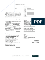 Test Speakout Elementary Unit 2