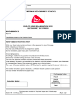 BMSS Sec 2 2022 EOY Paper 1 Elementary Math EMATH