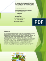 Studies On Soil Quality Characterstics in Agricultural Fields of Koppal City