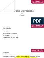 Chapter-2 Data and Expressions