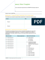 SITHKOP012 Assessment Summary Sheet Template