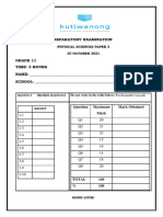 Grade 11 Physical Sciences Paper 2 Grade 30 Oct 2021